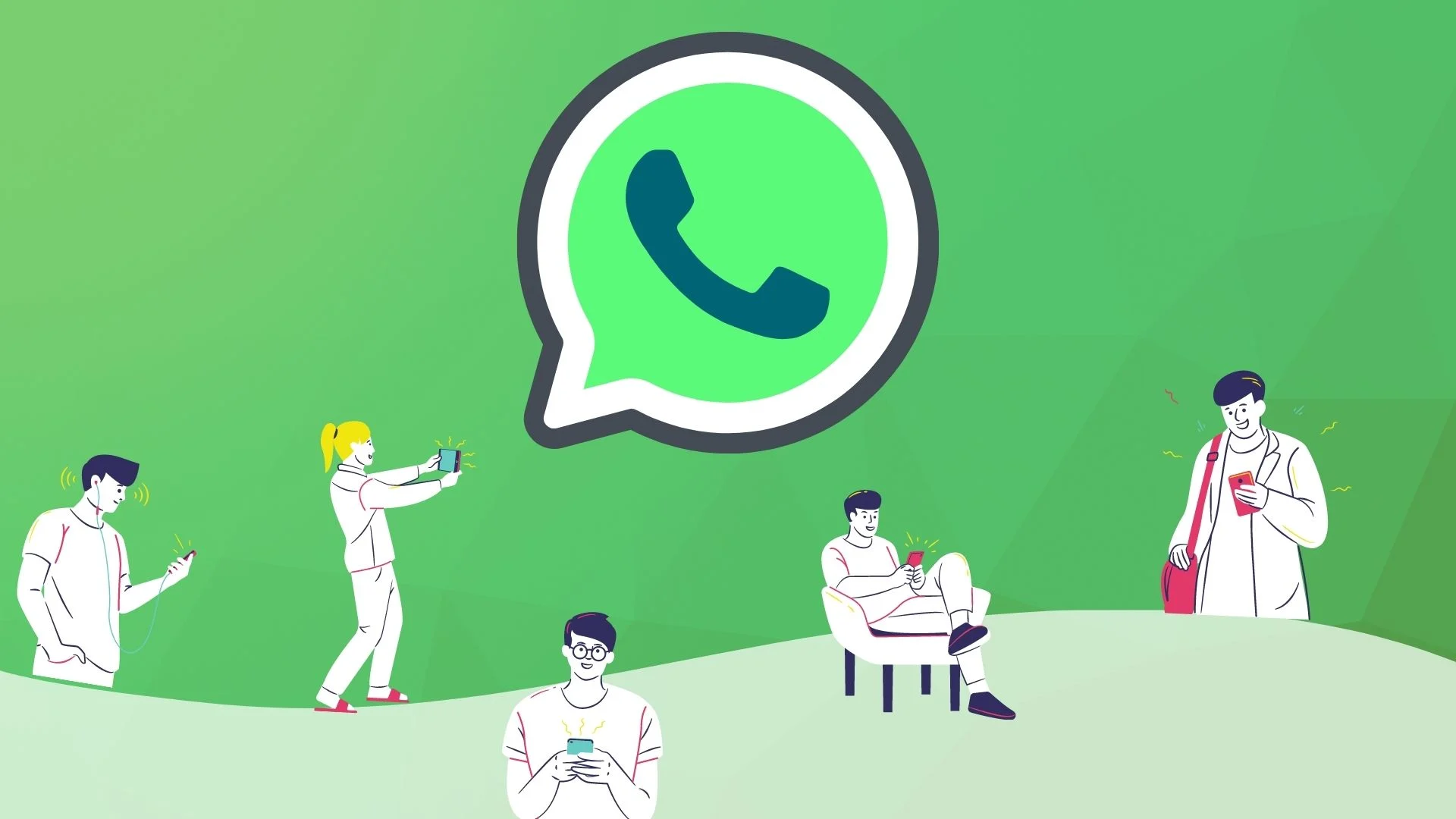 Étudiants utilisant WhatsApp